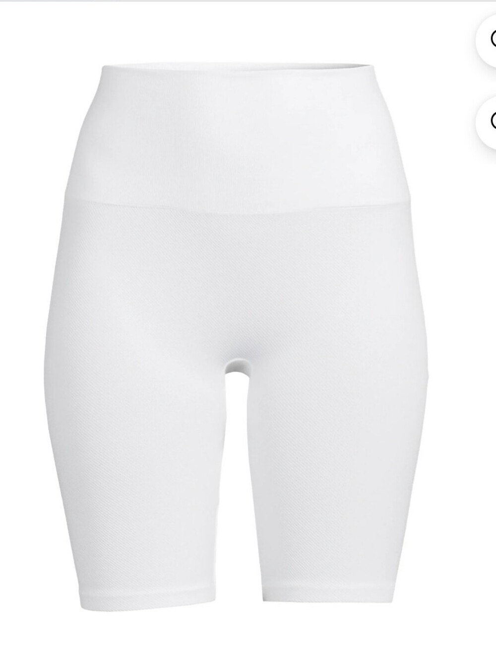 Warners Blissful Benefits Seamless Smoothing Shortie Biker Shorts - White